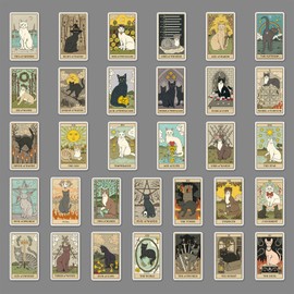 62 Pcs Tarot Stickers for Kids Teens Adults Boys Girls Gift,Stickers Pack for Laptop,Skateboard,Luggage,Car,Bike, Cup,Computer,Water Bottle Decor,Love Future Vinyl Waterproof Sticker Decals