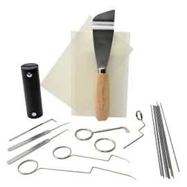Multipick Super Dietrich Set Profi [27 Teile] Türöffnungswerkzeug - Türöffner inkl. Türfallengleiter & Öffnungskarten - Schlüsseldienst Werkzeug - Lockpicking Set - Türfallendraht