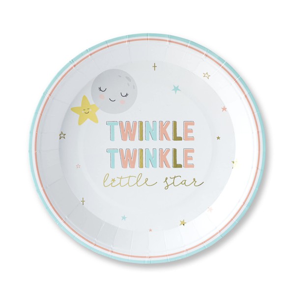 Kate Aspen Twinkle Twinkle 9 in. Premium Decorative Paper Plates