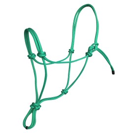 Natural Horsemanship Rope Halter for Parelli Training in 11 Sizes - Miniature, Foal, Shetland, Heel Foal, Pony, Cob, Arabian, Thoroughbred, Thoroughbred, Extra Large, Draft Horse, Green, 08th Full