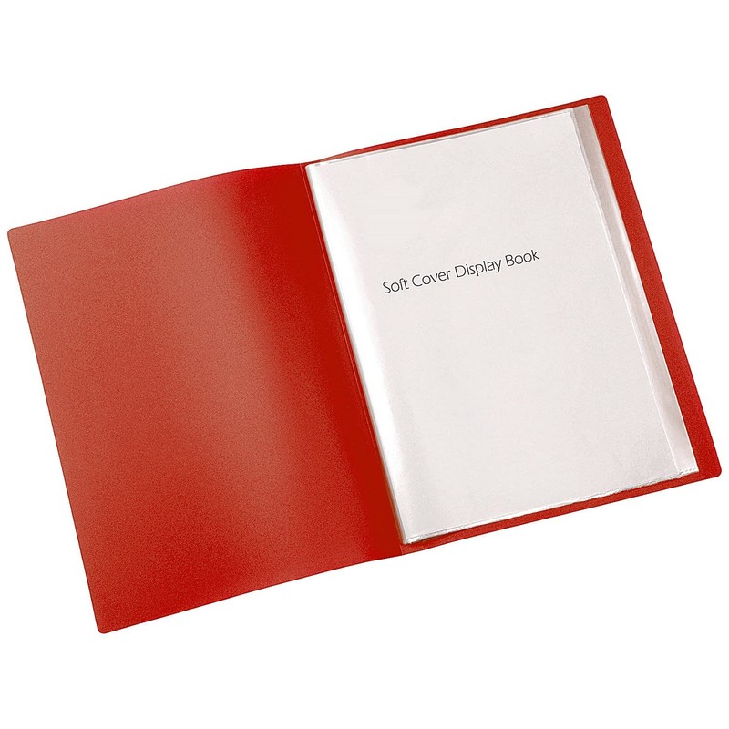 Q Connect 10-Pocket Display Book - Red