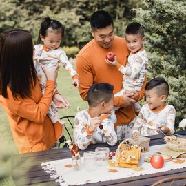 Burt's Bees Baby Family Matching Holiday Pajamas - Organic Cotton PJs for Infants, Toddlers, Kids, Men, and Women