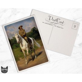 Hill Valley Greetings Vintage Horses Postcards - 24 Vintage Postcards - 12 Assorted Retro Horse Prints - Printed on Antique Textured Style Cardstock