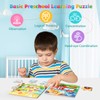 Zeoddler Wooden Puzzles for Toddlers, 8 Pack Vehicle Jigsaw Puzzles