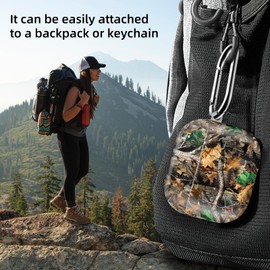 Compatible with AirPod 4th Generation 2024 Case, Shockproof Anti-Drop Protective Cover, Cute Case for Women Men with Keychain(Hunting Camo Forest)