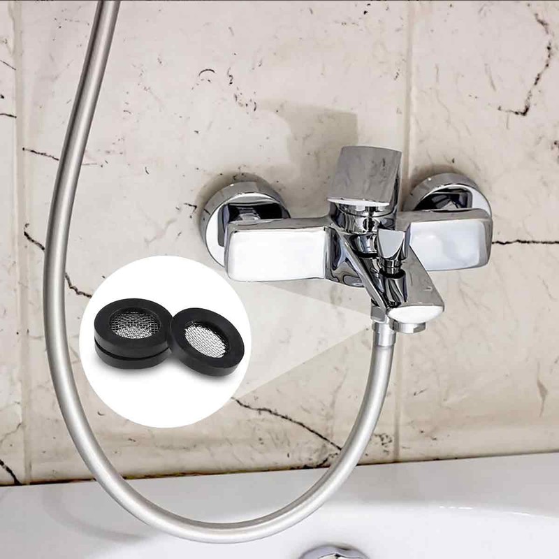 3/4" Shower Head Filter Gasket, Rubber Washer with Wire Mesh