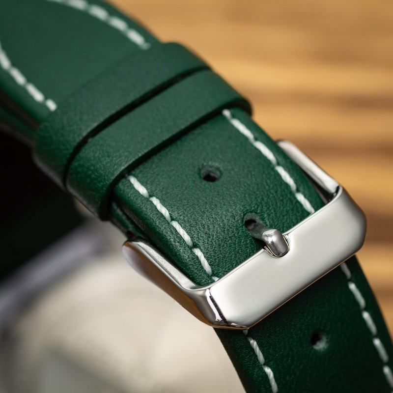 Perforated Leather Rally Strap - Available in Blue, Black, Yellow,