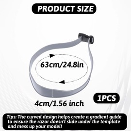 Jeffdad Neckline Shaving Template, Adjustable Curved Silicone Hair Clipper Neck Shaving Template and Hair Trimming Guide Barber Tools for DIY Haircuts | Fade Haircut Guide (Black)