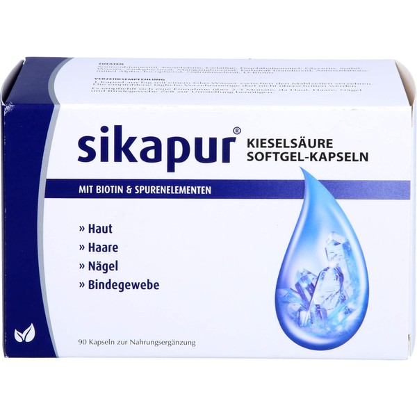 Sikapur Orthokieselsäure-Weichgel 90 Kapseln, mit Biotin und Spurenelementen