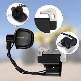 Ignition Coil Module Ignition Coil Lawn Mower Ignition Coil Replacement for ATV Pocket Dirt Pit Bike Scooter Quad Go Kart Horizontal Engine 2-Stroke 43cc 47cc 49cc Black