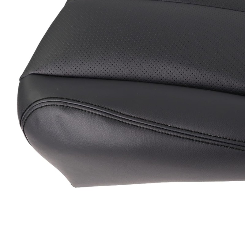 QPCRAP Driver Side Bottom Replacement Leather Seat Cover Perforated Black