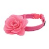 Coastal Li'l Pals - Collar de microfibra, rosa con flor