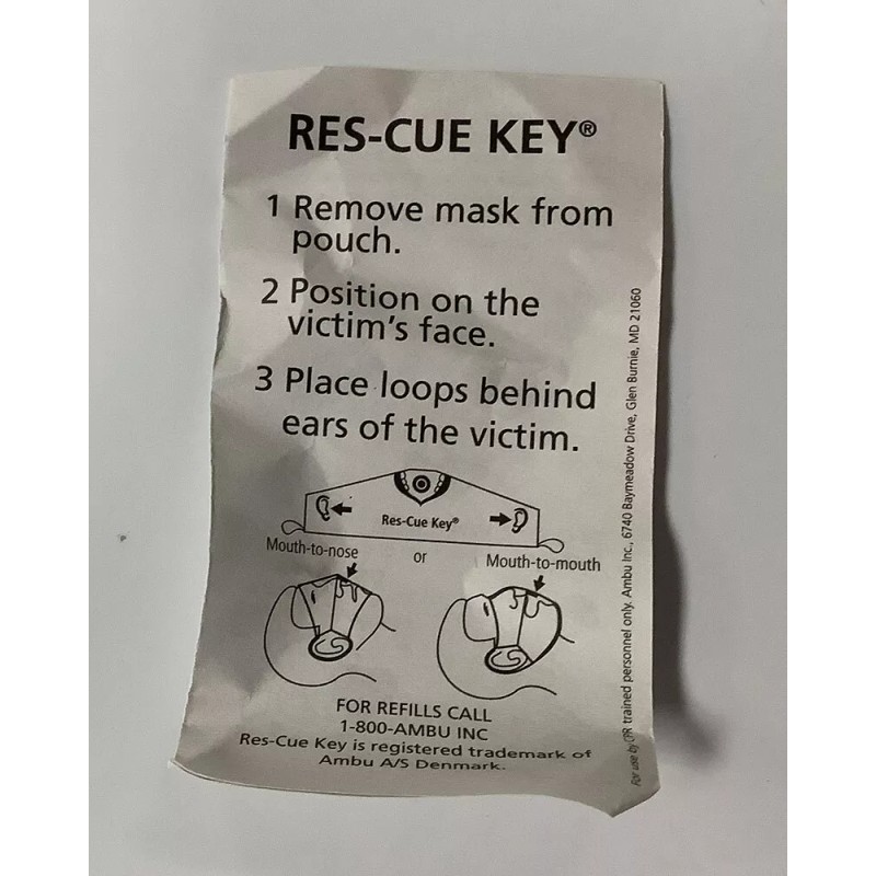 Ambu Res-cue Key CPR Barrier - Various Colors - Free