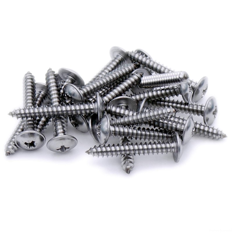 No.4 x 0.375 (2.9mm x 9.5mm) Pozi Flanged Self-Tapping Screw