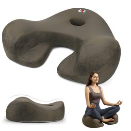 UTJZIB Meditation Cushion & Floor Pillow Seat - Ergonomic Comfortable Memory Foam Set Relieves Numbness Tailbone & Hip Pain from Long Sitting, idea for Reading, Yoga.