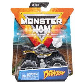 Monster Jam Hot Wheels 1:64 Scale Dragon, Gray