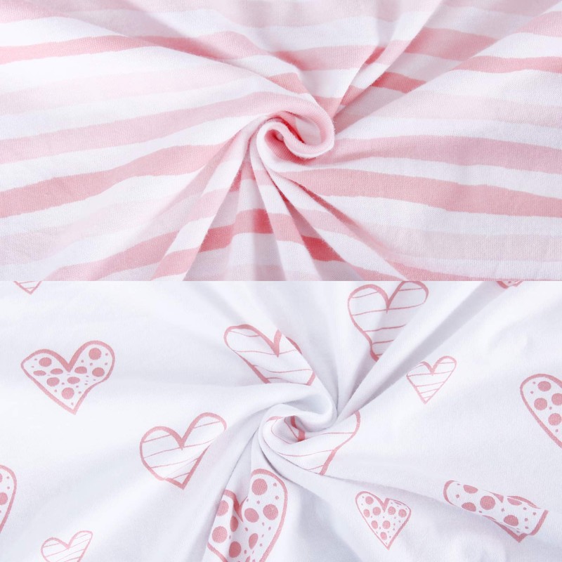 Biloban Pack and Play Fitted Sheets 2 Pack, 100% Natural