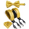 Men's Paisley Suspenders and Bow Tie Set for Formal Wear