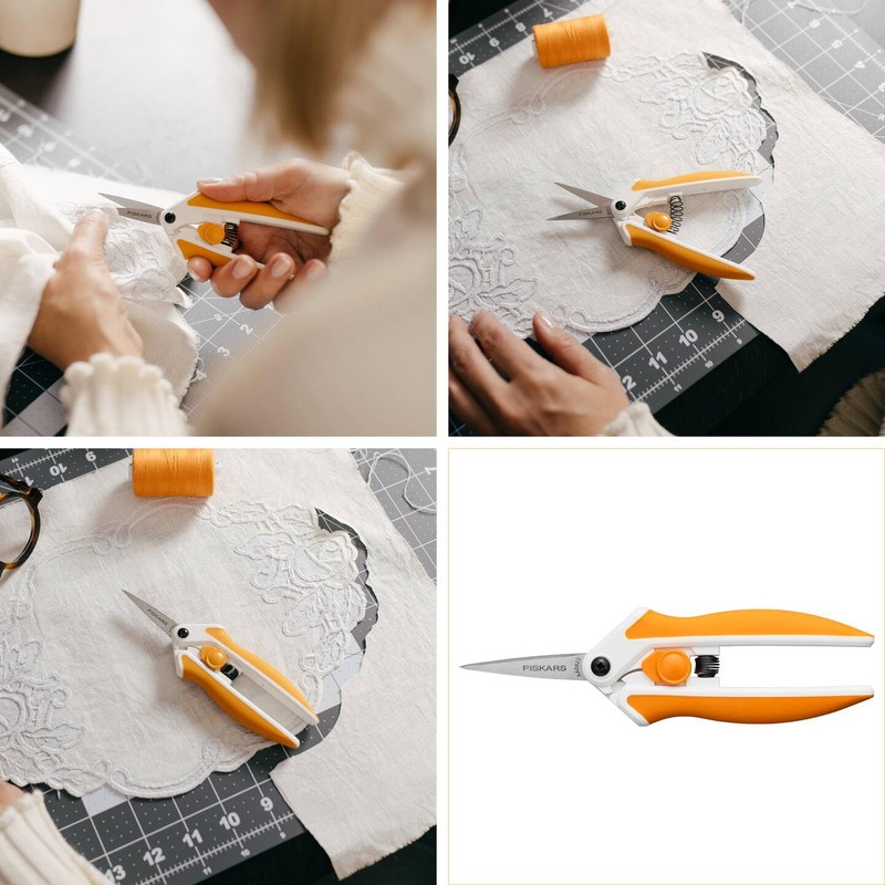 Fiskars 15cm Easyaction™ Scissors – Micro-Tip™ Shears for Sewing &