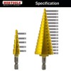 NORTOOLS Step Drill Bit Sets 2 PCS HSS TiN Coated