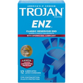 Condón Trojan Enz espermicida, TJ93252, 12 unidades, 1, 1