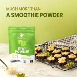 Jungle Powders Kiwi Fruit Powder 3.5 Ounce Bag Freeze Dried Dried Kiwi Smoothie Whole Fruit Juice Powder For Baking Unsweetened Flavoring Kiwis Freeze Dried Fruit Powder For Cooking Supplement Extract