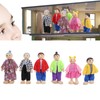 Family Doll Figures Pine Miniature People Toy Set Ornament Educational