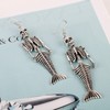 Siver Plated Vintage Human Skeleton Bones and Mermaid Skull Charm