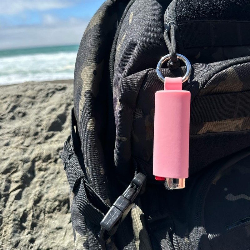 Lighter Holder for J6 BIC Lighters. Silicone case has a