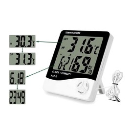 Retoo Thermometer Hygrometer with Probe Weather Station Indoor Outdoor Digital Thermal Room Thermometer for Room Climate Control Climate Monitor Hygrometer Humidity Meter High Precision
