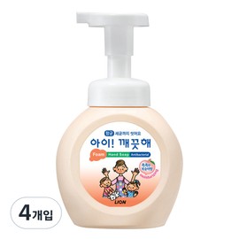 iClean antibacterial foam hand soap peach scent, 250ml, 4 pieces / 아이깨끗해 항균 폼 핸드솝 복숭아향, 250ml, 4개