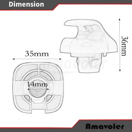 Amavoler 2 PCS Beige Interior Sun Visor Clips Sunvisor Clip Replacement Fit for Honda Civic 96-14,07-11CR-V, 98-07 Accord,99-10 Odyssey,06-11 Ridgeline. OEM#:88217S04003ZA, 88217S01A01ZA.
