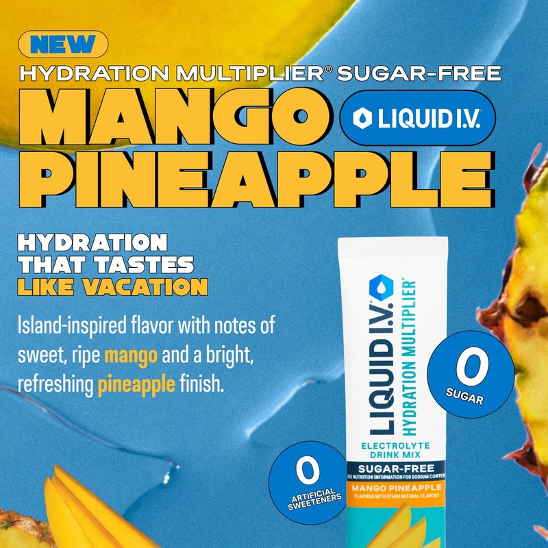 Liquid I.V.® Hydration Multiplier Sugar-Free – Mango Pineapple | Electrolyte