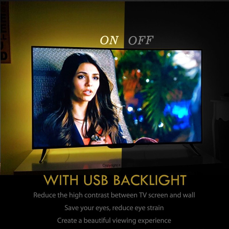 CPLID USB TV Backlight RGB LED Neon Accent Lights Strips