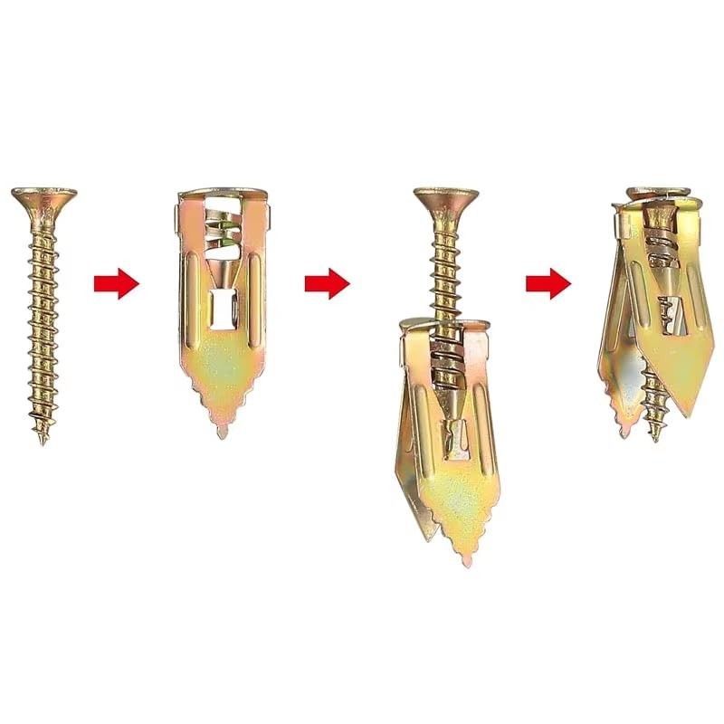 Ticfox Self-Drilling Expansion Screws, Pack of 50 Self-Drilling Dowels with