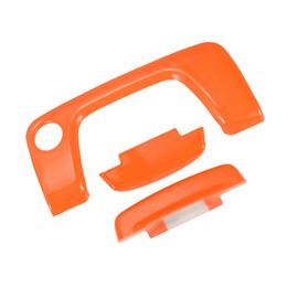 REPAIROCK 1 Set Center Console Armrest Switch Button Cover Trim for Jeep Wrangler JL JLU 2018-2024 Central Arm Rest Open Button Cover Sticker ABS Orange