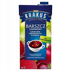 Red Beet Soup Krakus Zupa Barszcz Czerwony 1000 ml Krakus