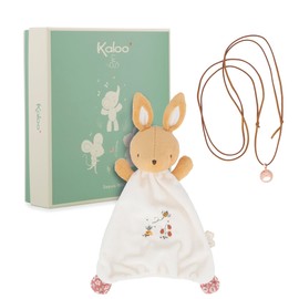Kaloo - Rabbit Soft Toy + Bola Necklace Set - Ideal Birth Gift - Pregnancy Gift - Softness and Harmony from Pregnancy - Recycled Materials and Refined Design - Gift Box - K210012