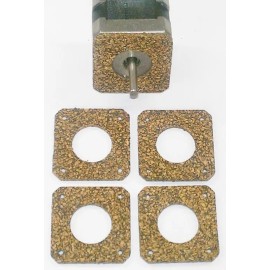 Unbranded/Generic (5pk) NEMA 17 Stepper Motor Damper Isolator Cork Gaskets Five 1/8" thick Die cut