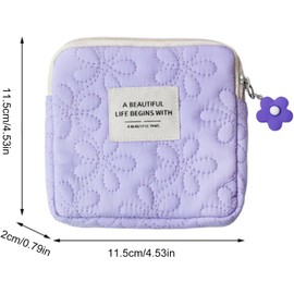 Purple Cosmetic Bags,Bag Storage Lip Balm Sleeve Pouches Lipstick Holder Purse Lip Gloss Case Portable Keys Organizer Lipstick Storage Travel Sanitary Napkins Organizer, Beauty and Personal Care