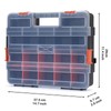 AIRTOON Tool Box Organizer Interlocking Black Small Parts Organizer for