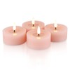 Rhytsing Set of 4 Rose Pink Flamless LED Votive Candles