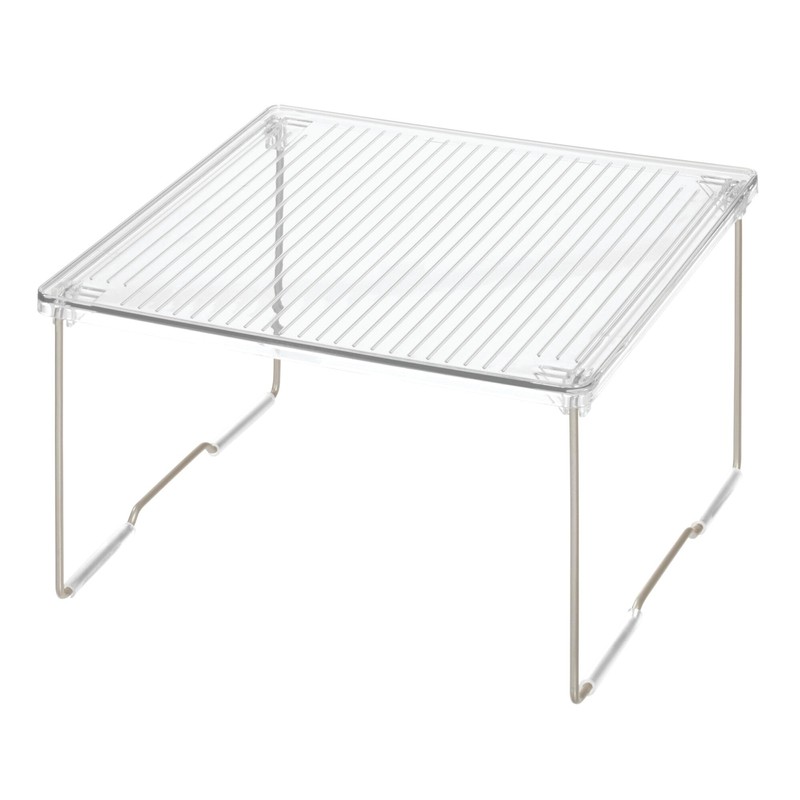 InterDesign iDesign Bath Stacking Small Clear/Satin Shelf