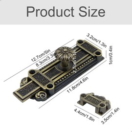 Lock Bolt Door Bolt Door Lock Bolt Door Lock Latch – 153 x 44 x 34 cm Vintage Bolt Push Bolt Door Bolt Window Gate Lock Door Fitting Buckle Hook for Household Accessories