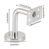 ZOENHOU 6Pack Stainless Steel Handrail Brackets, Flat Handrail Brackets, Stairway