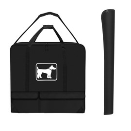 SIRUITON Dog Playpen Storage Bag,Fits 24" H 8 Panels and 9 Stakes Suitable for Foldable Exercise Pet Playpen, Dog Fence Travel Bag with Reinforced Double Handles. (Black, Fits 24in)