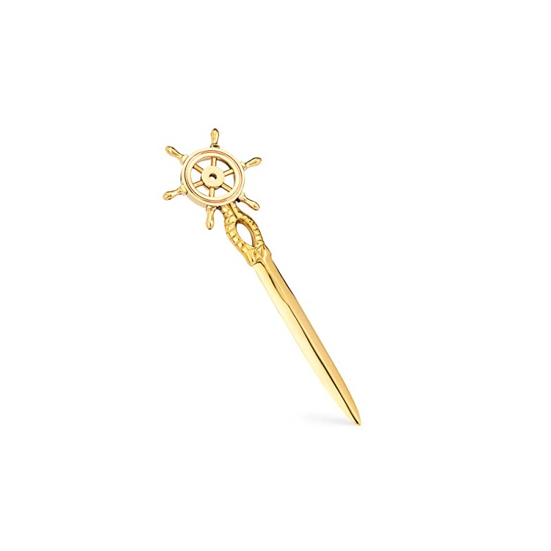 NKlaus 11519 Dagger Letter Opener Steering Wheel Solid Brass Copper