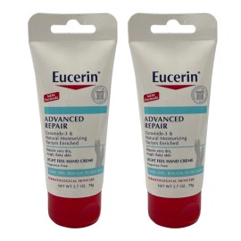 Eucerin 2 Pack Eucerin Advanced Repair Light Feel Hand Creme Cream 2.7 oz Very Dry Skin