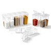8PCS Travel Salt and Pepper Shakers Mini Dishwasher Safe Portable