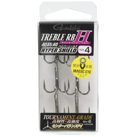 Gamakatsu Triple Hook Treble RB Heavy No. 4 6 Microbarb/Hyper Shield 67554